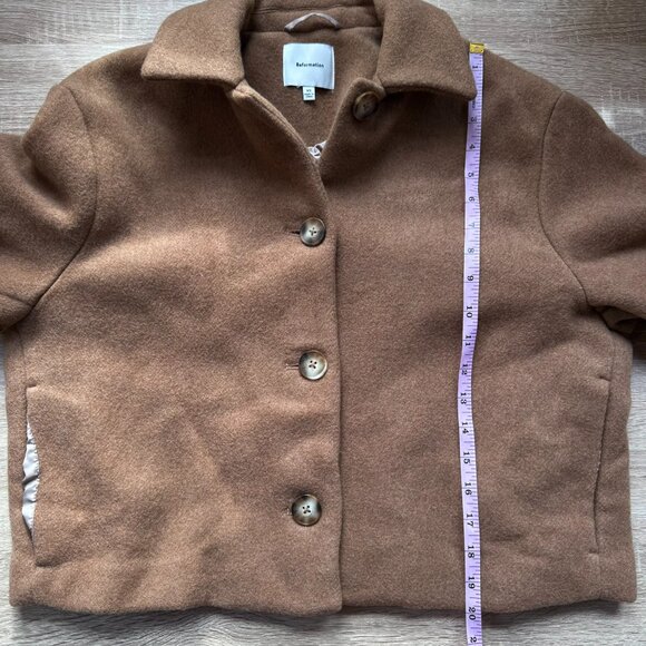 Reformation Enzo Jacket  Wool Blend Short Tan Brown XS - Picture 11 of 15